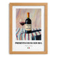 Primitivo di Manduria – Italian Red Wine, Wine Bar Poster, set in oak frame