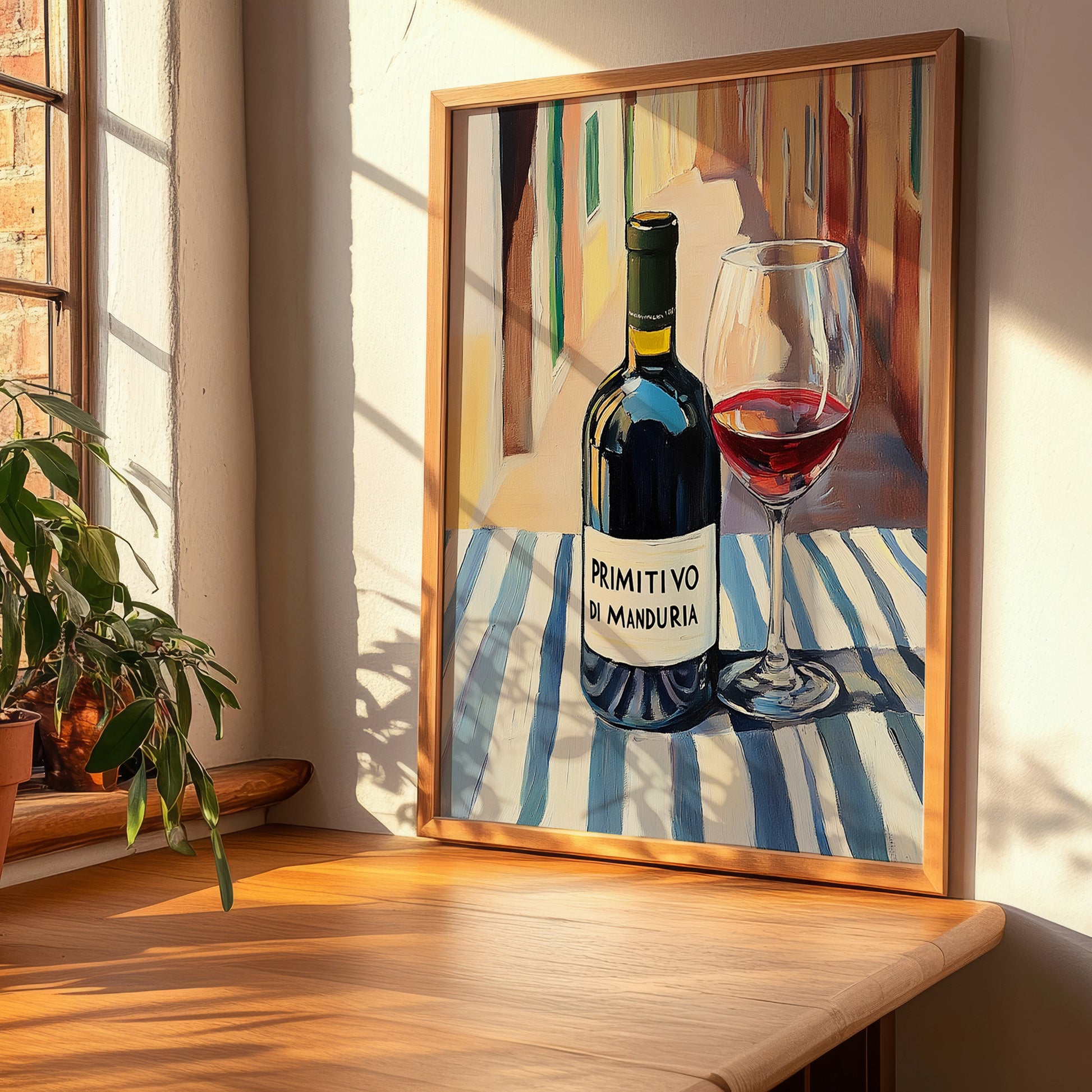 Primitivo di Manduria – Italian Red Wine, Enoteca Wall Art, clean layout with no caption