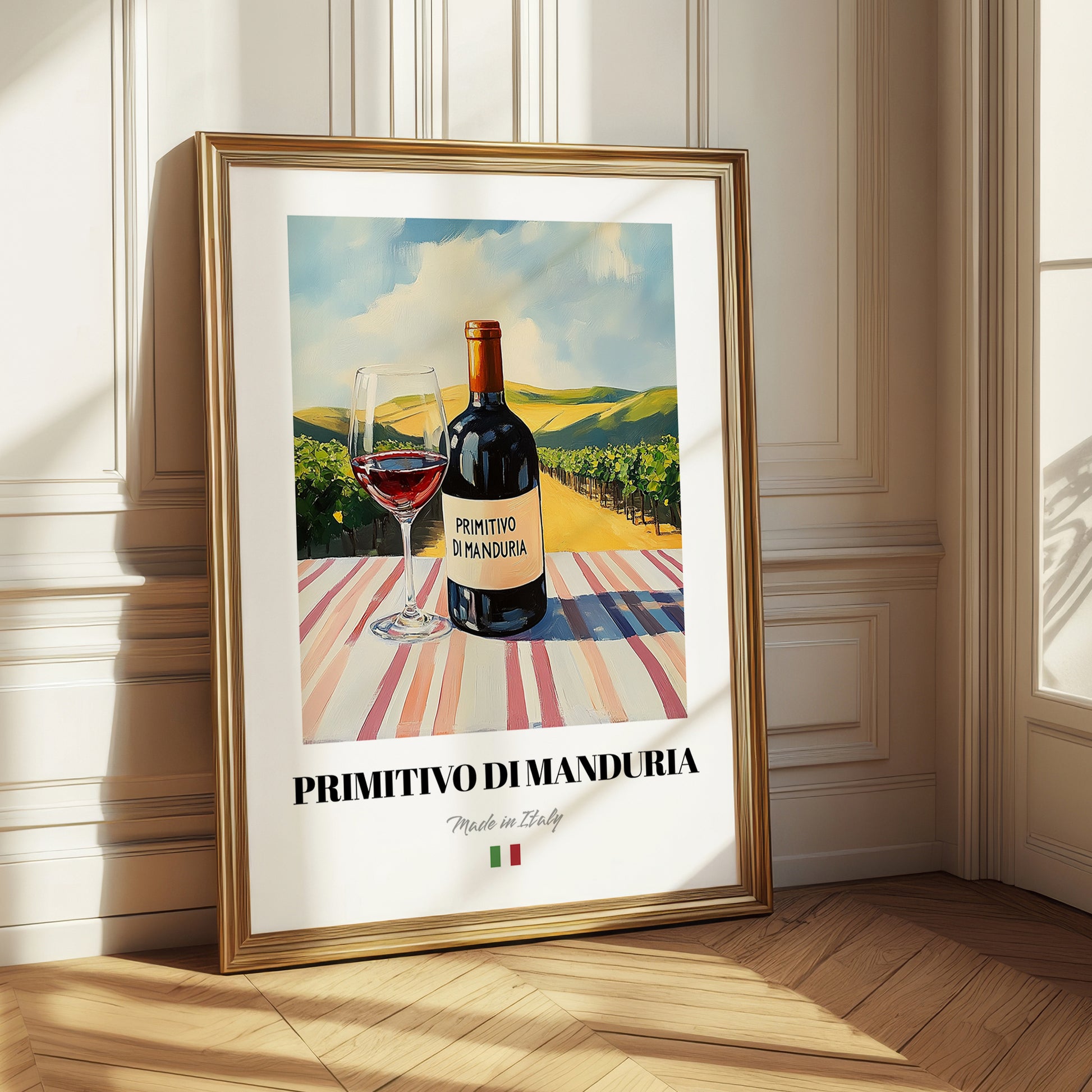 Primitivo di Manduria – Italian Red Wine, Wine Bar Wall Decor