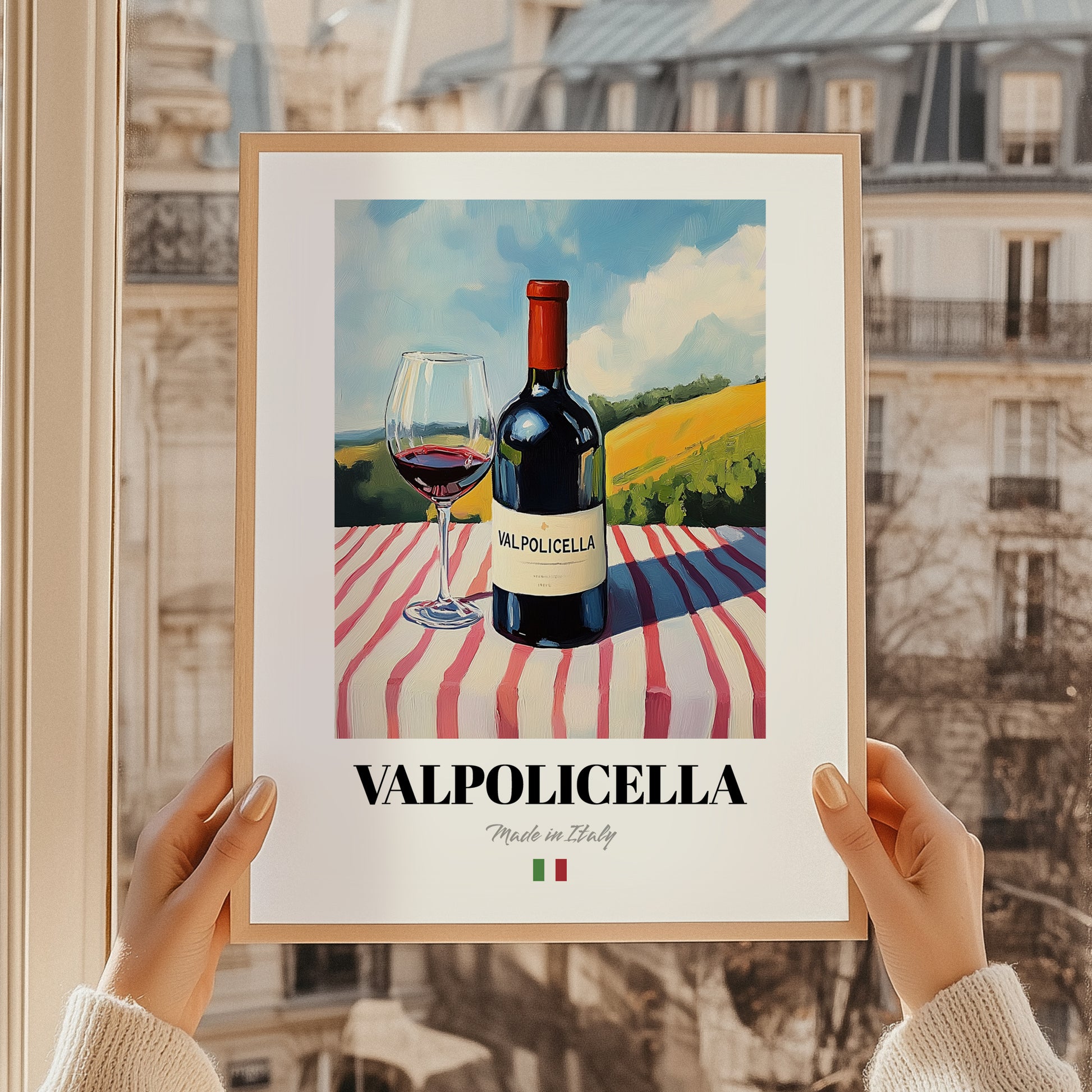 Valpolicella – Italian Red Wine, Wine Bar Still Life, styled in a charming Paris street view
