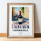 Valpolicella – Italian Red Wine, Tasting Room Poster, in wooden frame leaning on the floor