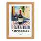 Valpolicella – Italian Red Wine, Tasting Room Poster, set in oak frame