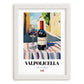 Valpolicella – Italian Red Wine, Tasting Room Poster, placed in minimal white frame