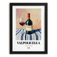 Valpolicella – Italian Red Wine, Bodega Print, in sleek black frame