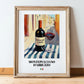 Montepulciano d'Abruzzo – Italian Red Wine, Wine Bar Poster, in wooden frame leaning on the floor