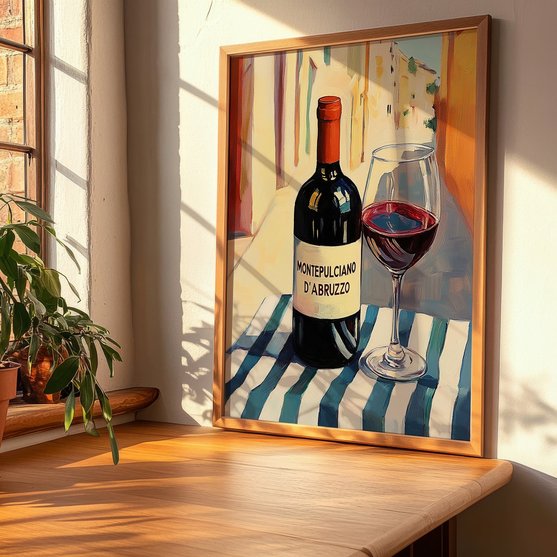 Montepulciano d'Abruzzo – Italian Red Wine, Wine Bar Poster, clean layout with no caption