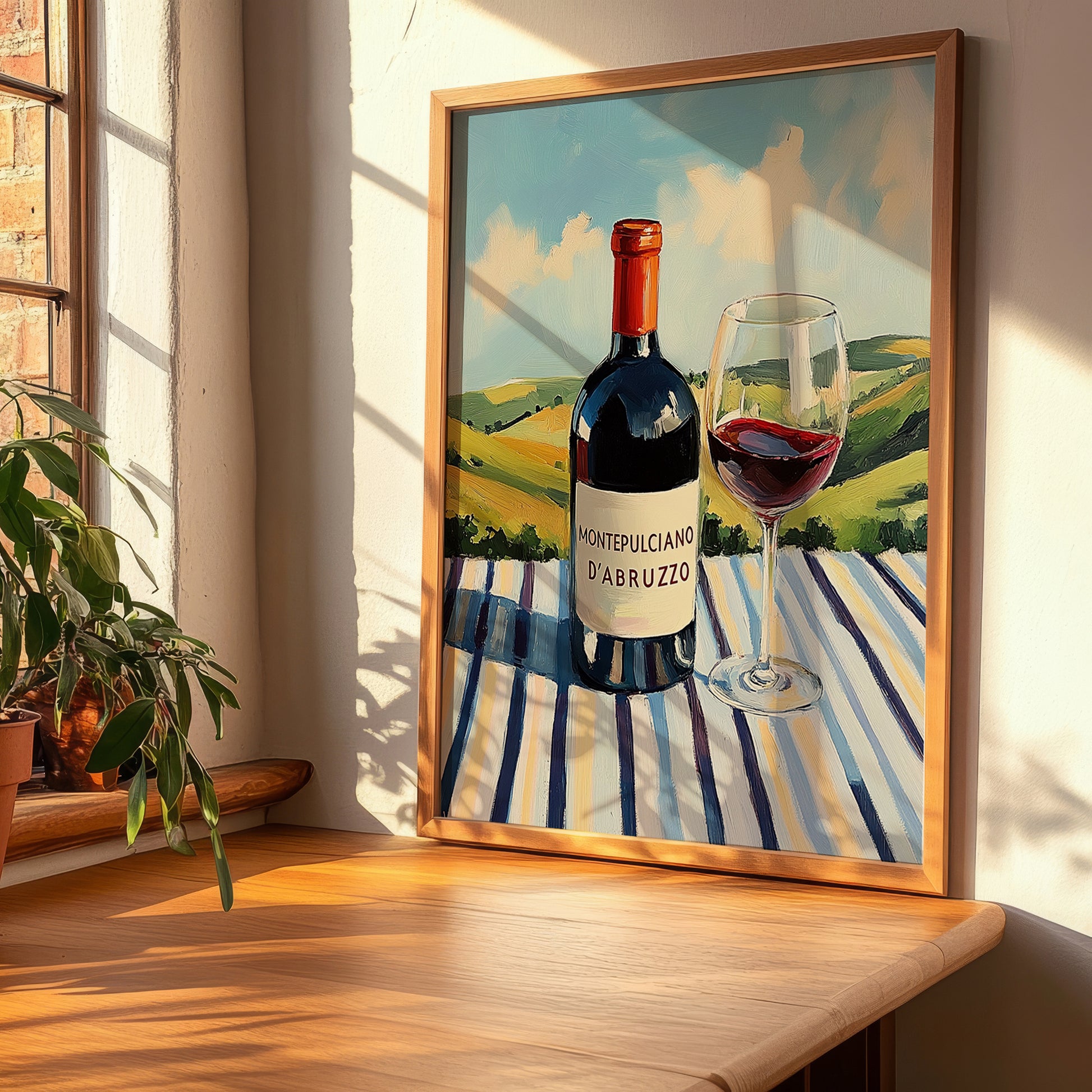 Montepulciano d'Abruzzo – Italian Red Wine, Wine Bar Wall Decor, clean layout with no caption