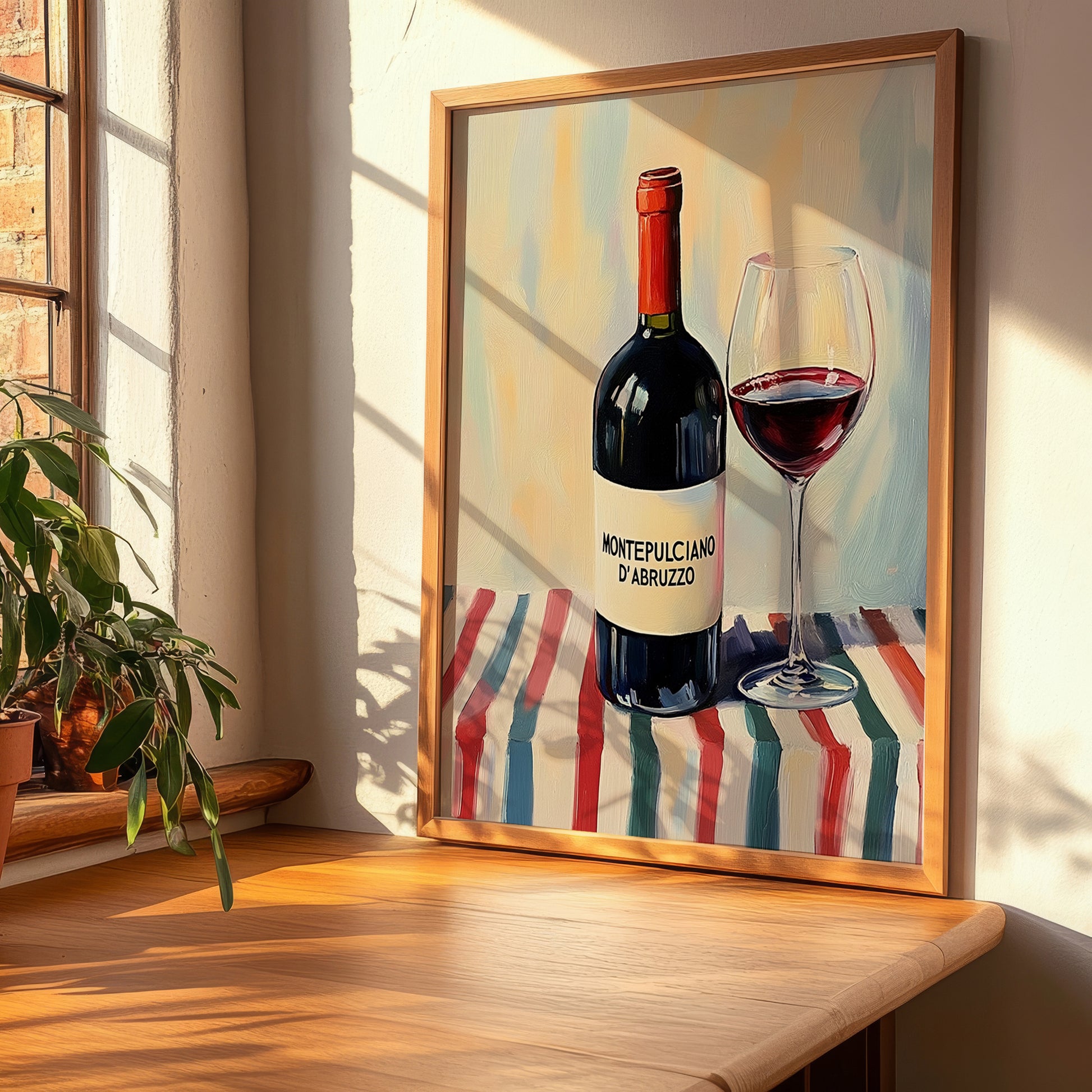 Montepulciano d'Abruzzo – Italian Red Wine, Bodega Poster, clean layout with no caption