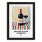 Montepulciano d'Abruzzo – Italian Red Wine, Bodega Poster, in sleek black frame