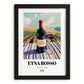 Etna Rosso – Italian Red Wine, Vinoteca Painting, in sleek black frame