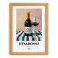Etna Rosso – Italian Red Wine, Tasting Room Painting, set in oak frame