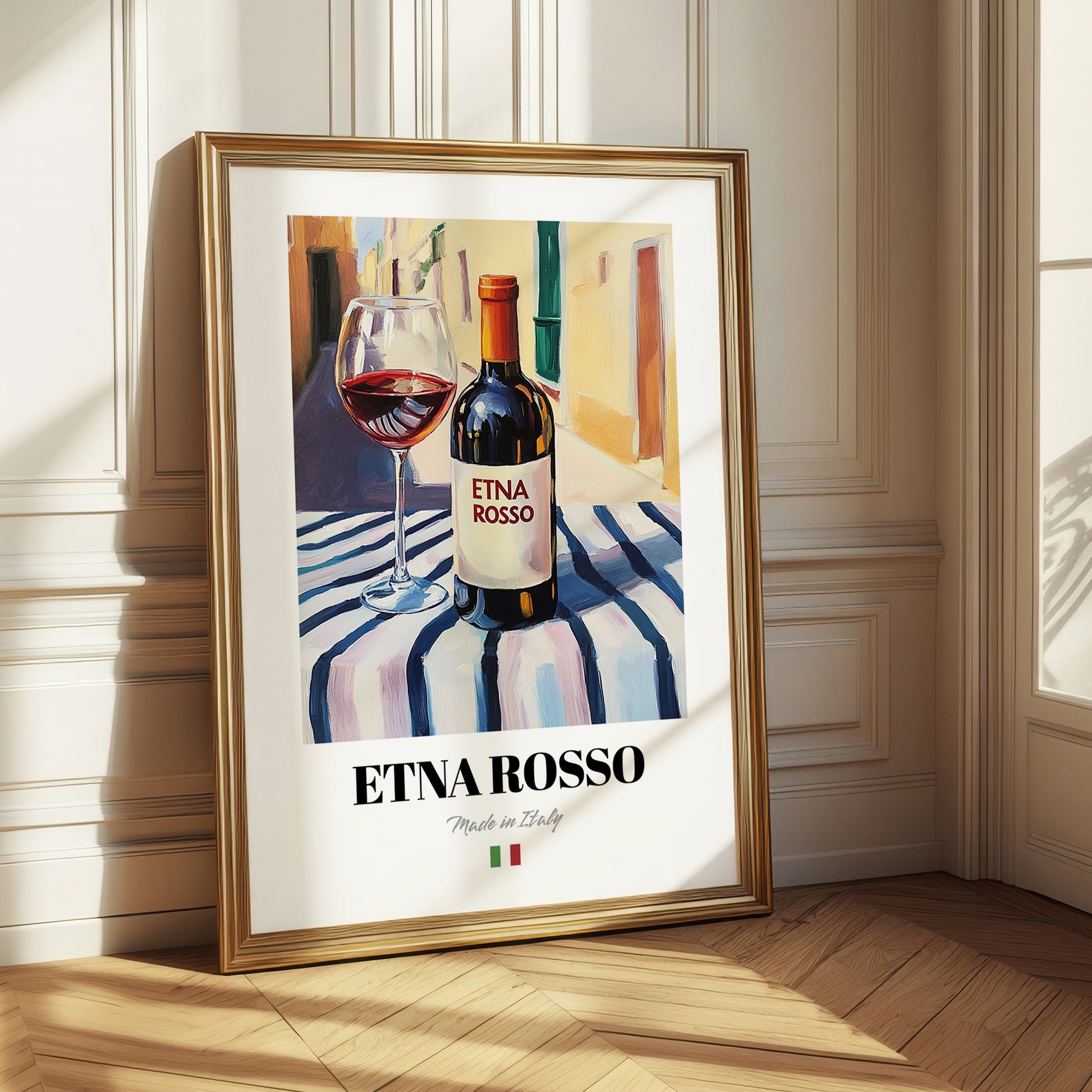 Etna Rosso – Italian Red Wine, Enoteca Illustration