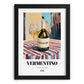 Vermentino – Italian White Wine, Vinoteca Print, in sleek black frame