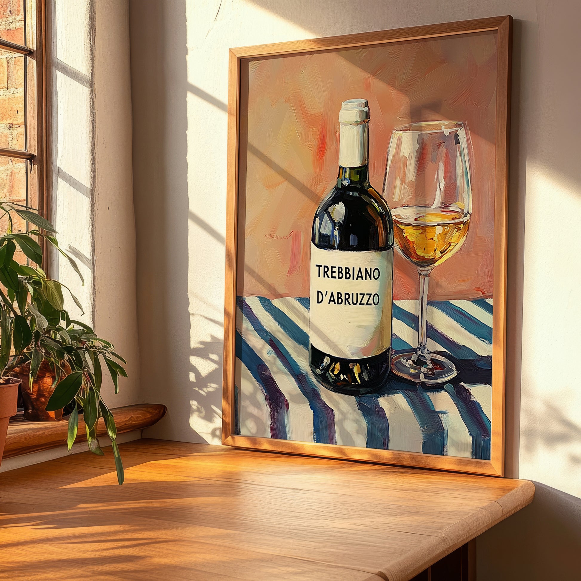 Trebbiano d'Abruzzo – Italian White Wine, Enoteca Wall Art, clean layout with no caption