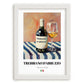 Trebbiano d'Abruzzo – Italian White Wine, Enoteca Wall Art, placed in minimal white frame