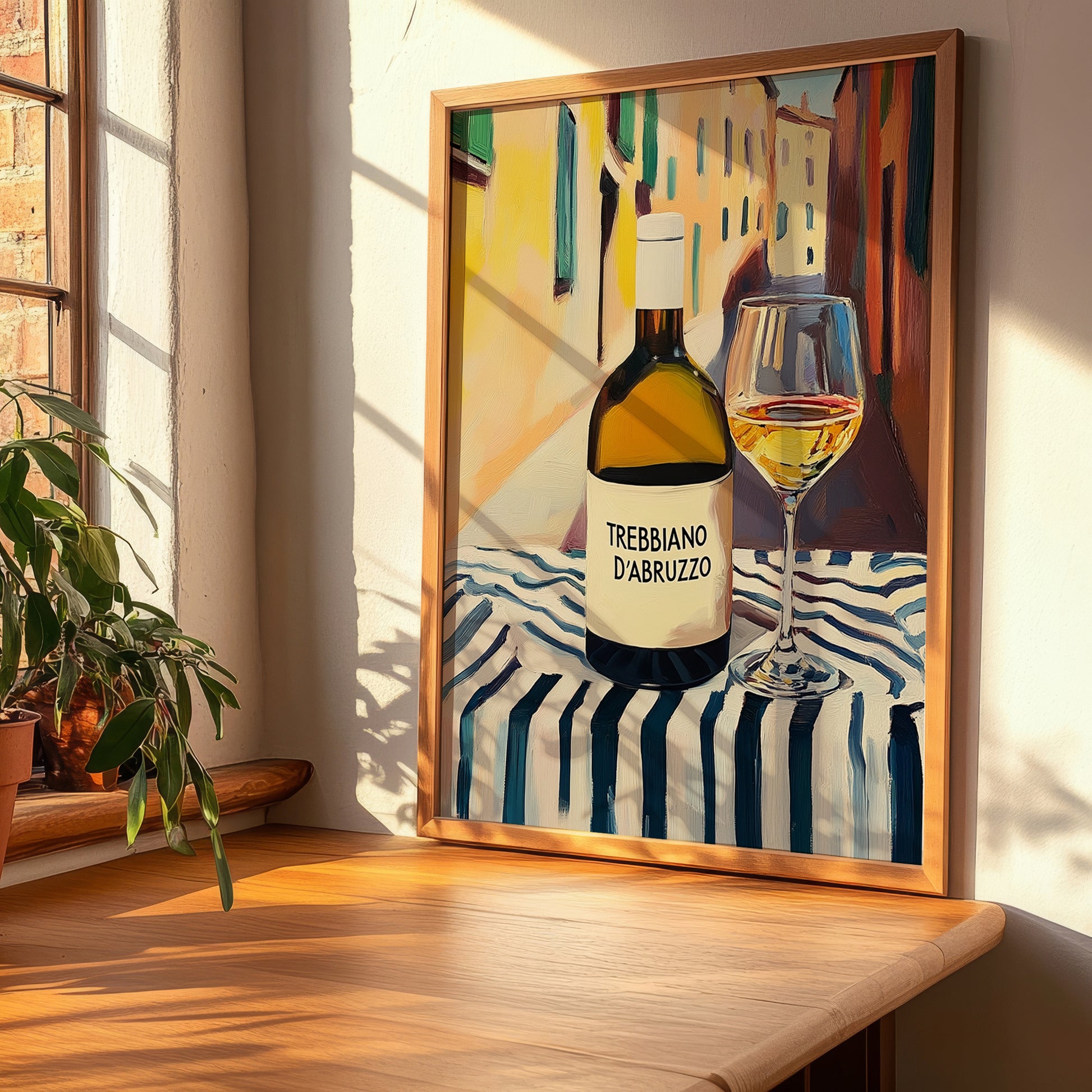 Trebbiano d'Abruzzo – Italian White Wine, Wine Bar Poster, clean layout with no caption