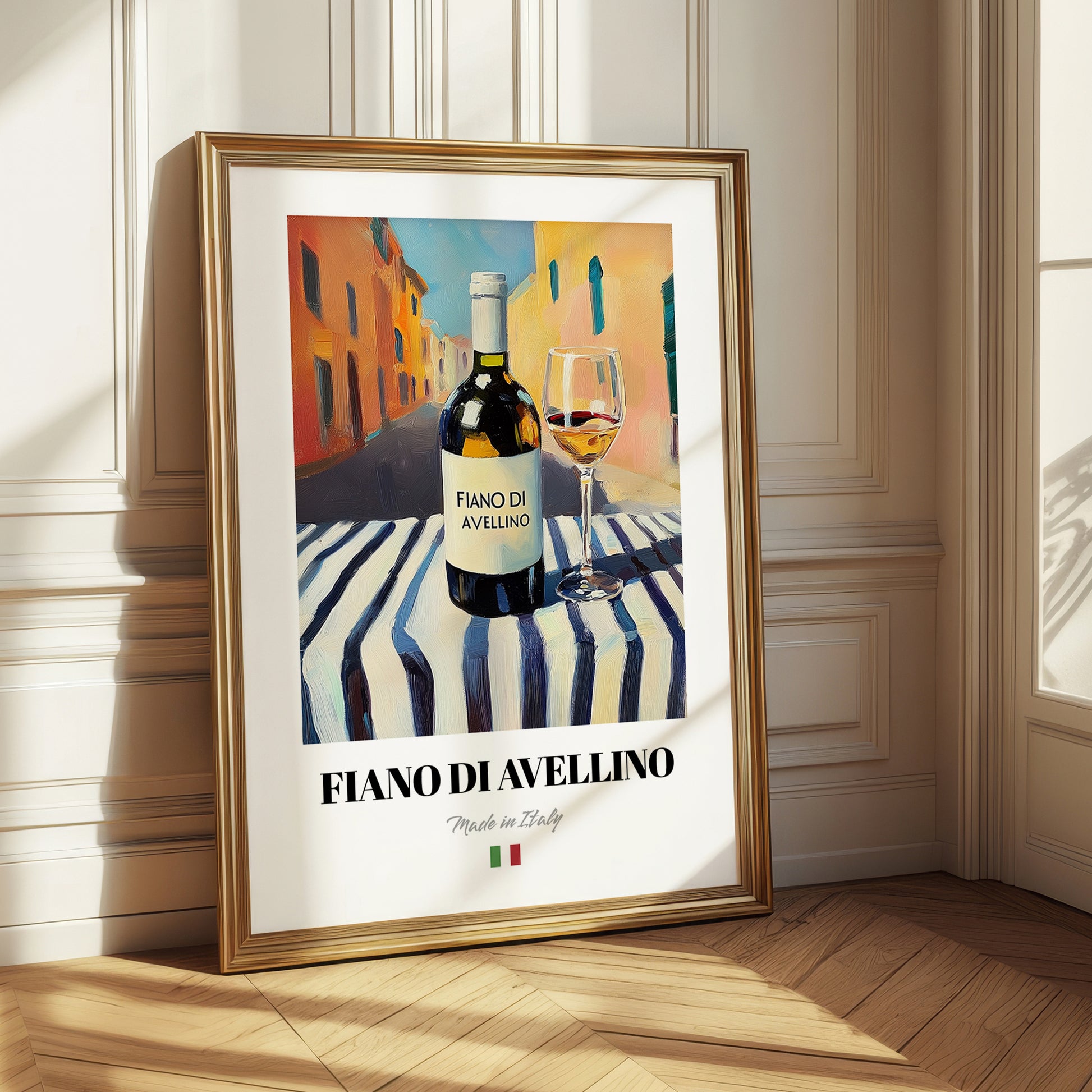 Fiano di Avellino – Italian White Wine, Wine Bar Illustration