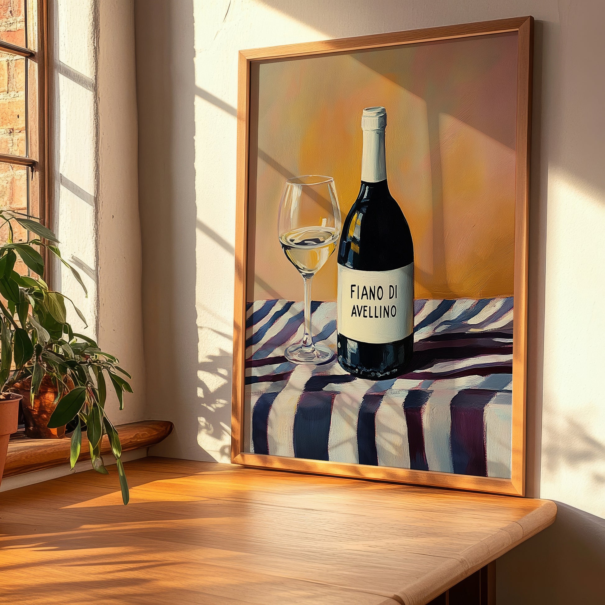 Fiano di Avellino – Italian White Wine, Bodega Poster, clean layout with no caption