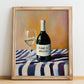 Fiano di Avellino – Italian White Wine, Bodega Poster, no-text version framed in wood