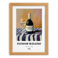 Fiano di Avellino – Italian White Wine, Bodega Poster, set in oak frame