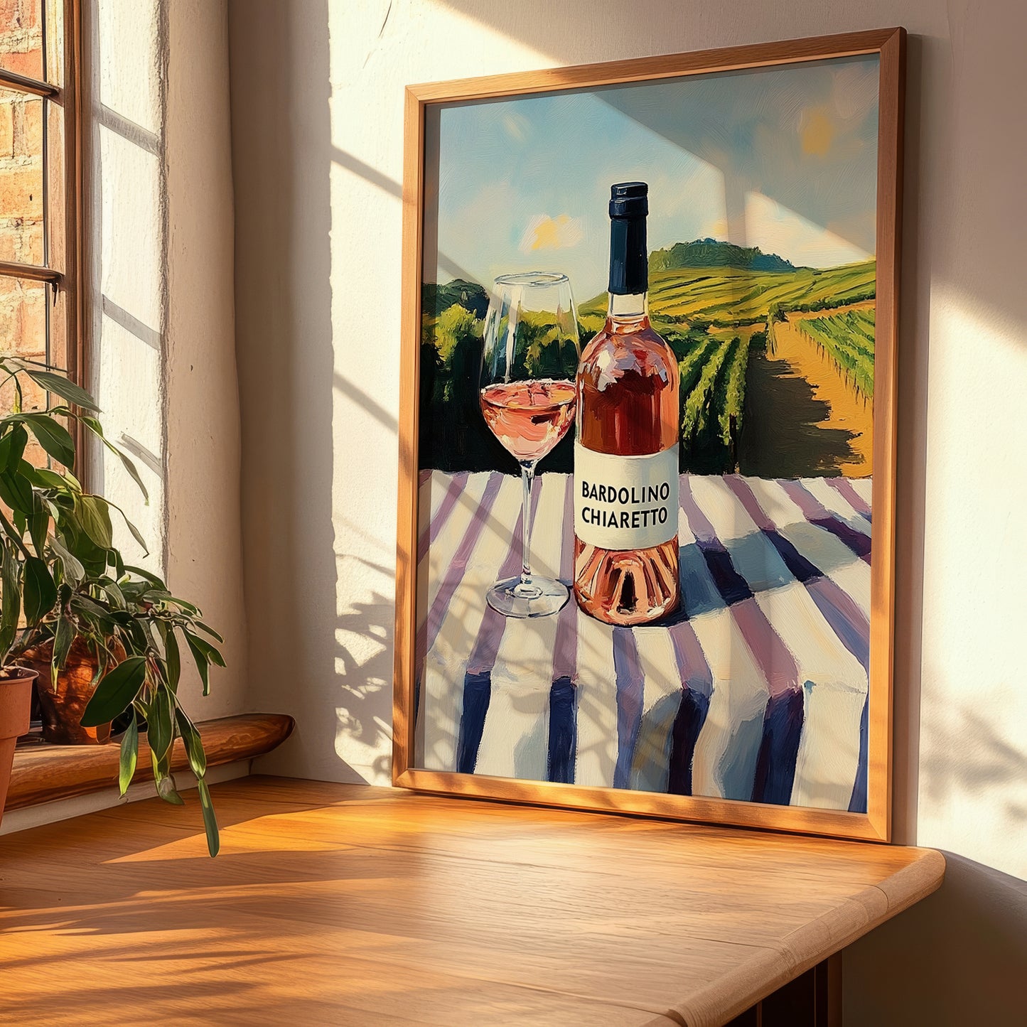 Bardolino Chiaretto – Italian Rose Wine, Wine Bar Art, clean layout with no caption