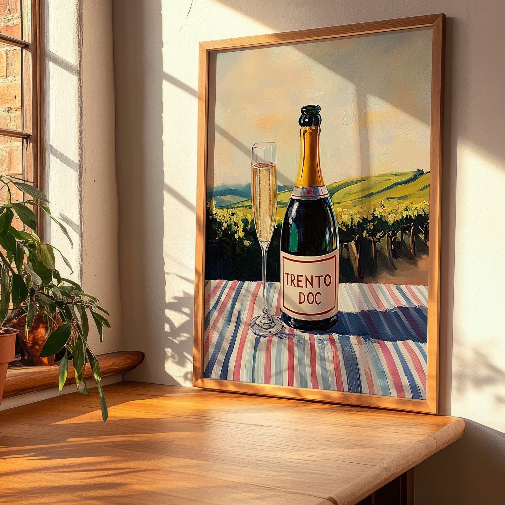 Trento DOC – Italian Sparkling Wine, Enoteca Wall Art, clean layout with no caption